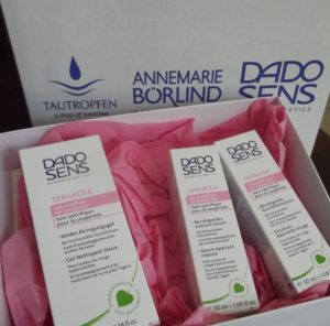 Das Testpaket bestehend aus drei verschiedenen DADO SENS Produkten