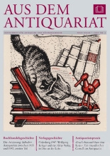 "Aus dem Antiquariat", Ausgabe 06/09 11. Dezember 2009 - Artikel »Ein Catwalk im Antiquariat