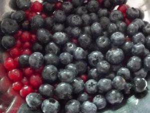 Johannisbeeren und Heidelbeeren - so lecker! Pur, im Kuchen, als Nachtisch oder mit Sahne ...