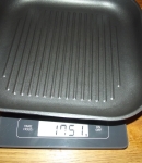 Die Pfanne mit über 1700 g Gewicht.