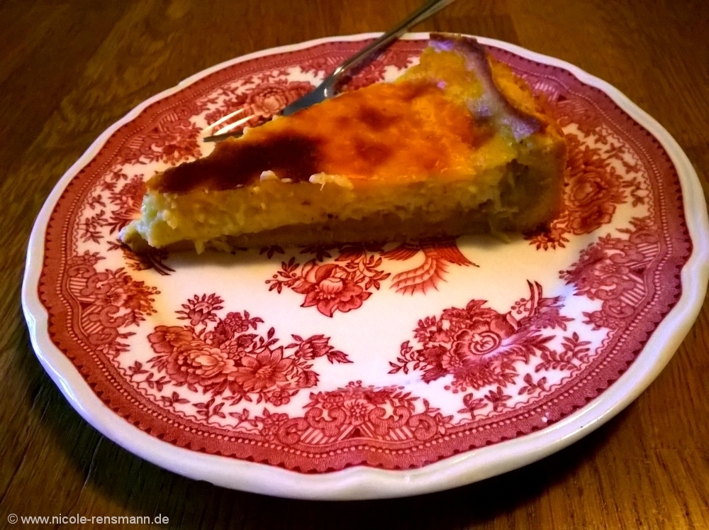 Rhabarberkuchen mit Vanillepudding - der Beste.