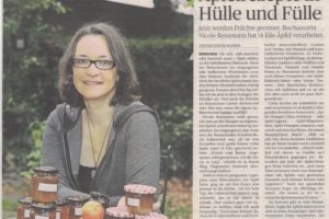 »Apfelrezepte in Hülle und Fülle« Bergische Morgenpost 29.09.2016