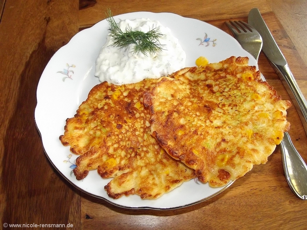 Mais-Zucchini-Plätzchen