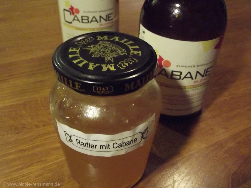 Radlergelee mit Cabane (belgisches Bier)