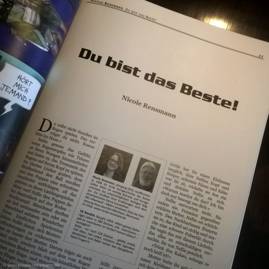 "Du bist das Beste!" - Kurzgeschichte in EXODUS #35