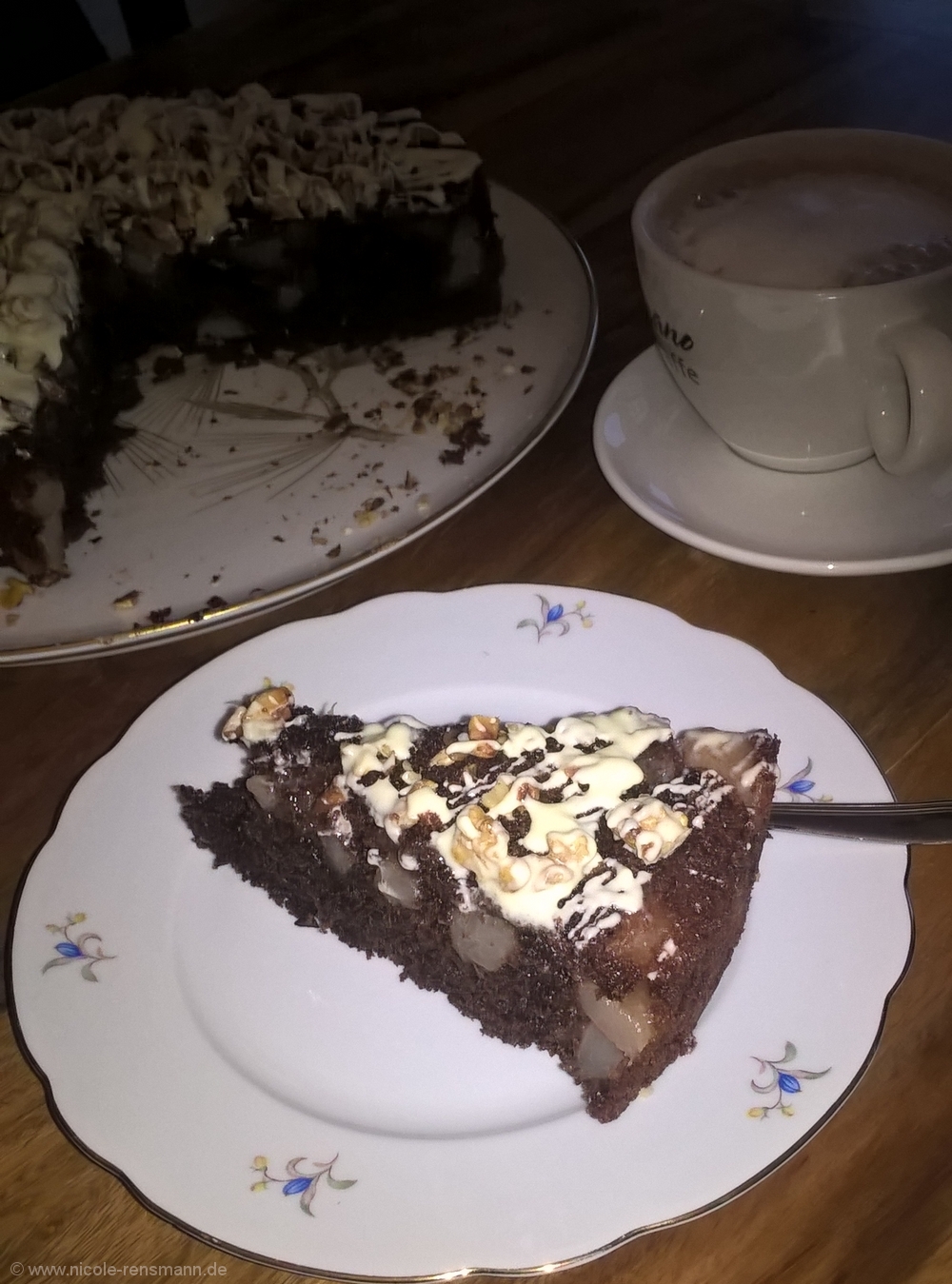 Schoko_Rotwein_Kuchen_Birnen – Nicole Rensmann – Schriftstellerin