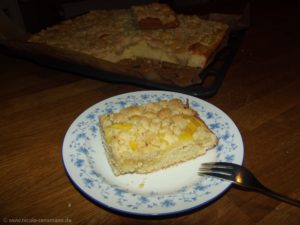 Streuselkuchen mit Orangen-Vanillecreme - lecker!