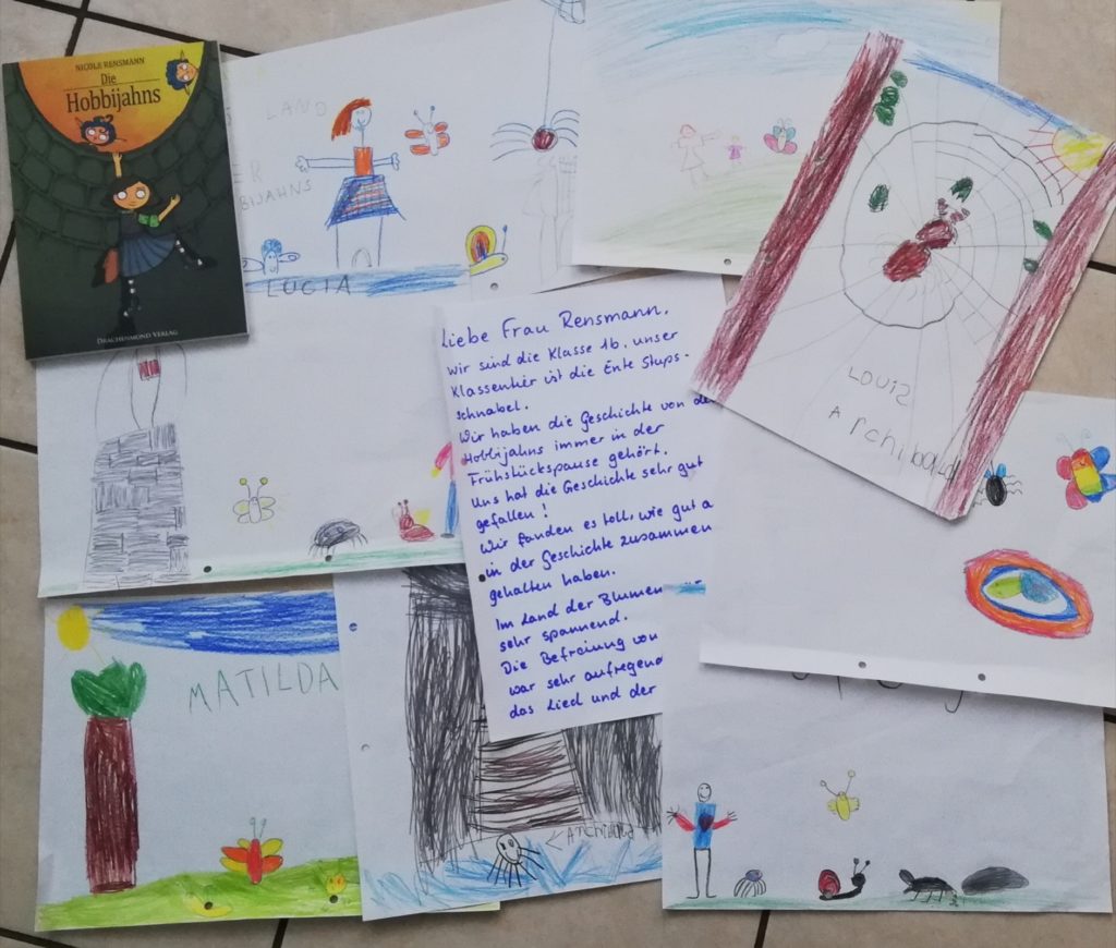 Brief und Bilder, Klasse 1b zu "Die Hobbijahns!