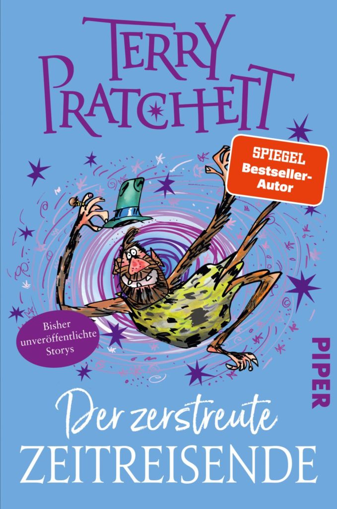 Cover: "Der zerstreute Zeitreisende", Terry Pratchett, Piper Verlag 2022